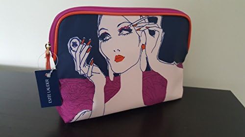ESTEE LAUDER ICONIC NAVY & ORANGE MAKE UP/COSMETIC BAG