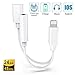 Price comparison product image Headphone Adapter for iPhone X Earphone 3.5mm Jack AUX Cable Audio Adapter Splitter for iPhone 7/7Plus/8/8Plus/XS max Headset Convertor DongleMusic+ChargingSupport iOS 12 or Later(White)