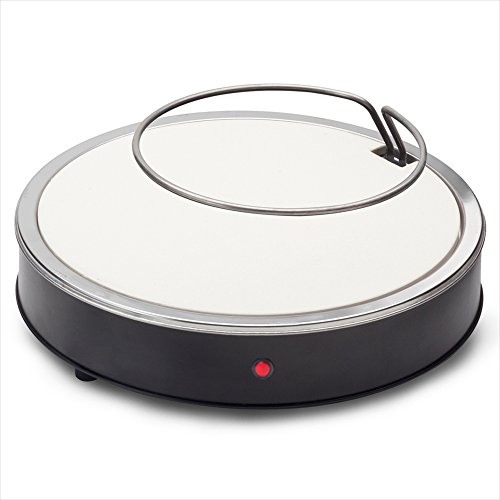 Elektrischer Pizza Ofen mit Steinbackplatte + Terrakotta-Haube, 1200Watt, Pizza direkt am Tisch backen - 2