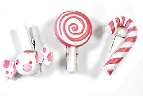 Bracket Set, 'Leckerei'Resine Pink 3 Colours, 2 x 3.5–inch, Pack of 6