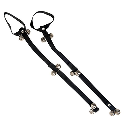 Evelots-Dog-Potty-Training-DoorbellsPuppy-Bathroom-Trainer-Bells-Set-of-2-Black