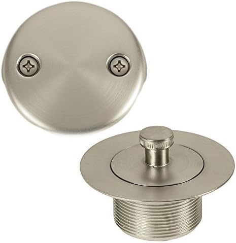 Bennington Lift and Turn Bathtub Tub Drain Overflow Kit, Satin Nickel by Bennington