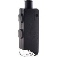 KKmoon LED Taschen Mikroskop 60x - 100x Lupe Vergrößerungsglas