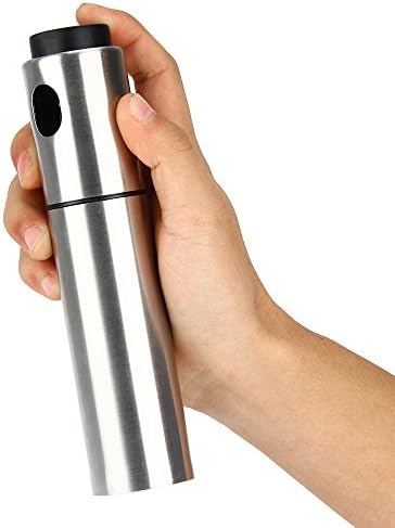 Silver Stainless Steel Olive Oil Spraying Bottle Vinegar Sprayer 135ml