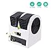 Produktbild USB Air Cooler Mobil Mini Klimaanlage, Tragbarer Mini-USB-Lüfter mit Zwei Anschlüssen und blattloser Kühlung Stummer Duft Schreibtisch Tischventilatoren für das Büro zu Hause,Black