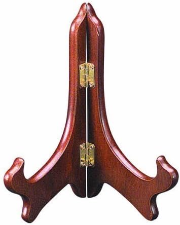 Oriental Trading Online 4" Wooden Walnut Easel Plate Holder Photo Display