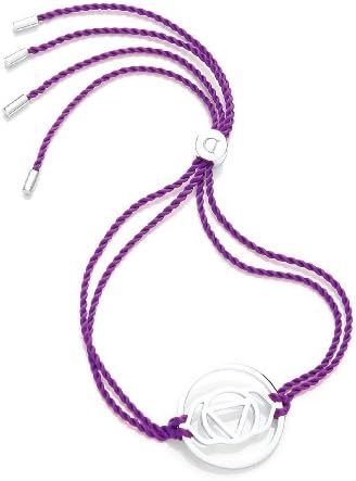 Daisy Purple Silver Brow Chakra Bracelet