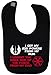 Price comparison product image Jedi Powers Mum Dark Side from Dad Baby Feeding Bib Touch Attached 0 to approx 3 Years - Black