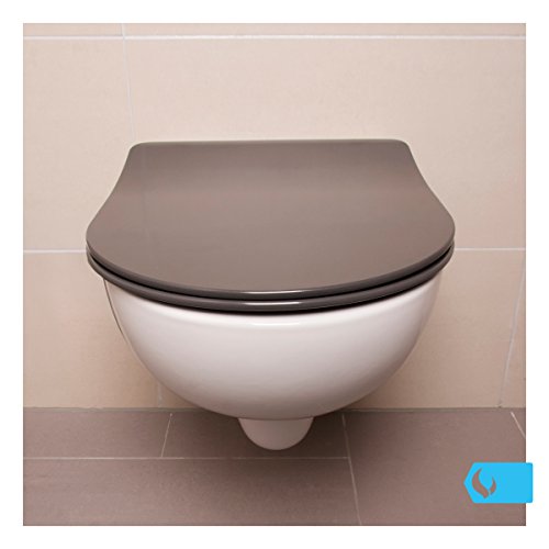 Bullseat 3.2 WC Sitz anthrazit • D Form • Absenkautomatik / Softclose • abnehmbar • easyclean • Toilettendeckel • Klobrille • hochwertiges Duroplast - 2