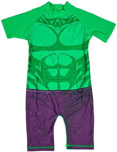 Incredible Hulk Boys All in One Sunsafe Surf Swimsuit Costume Sizes from 1.5 to 5 Years