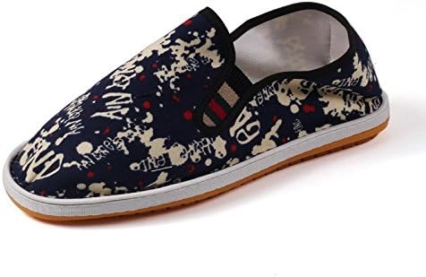 LvYuan Unisex Chinese Traditional Cloth shoes/casual retro Breathe Embroidery shoes/Kung Fu shoes/Martial Arts/slip-on shoes, 4#, CN43