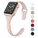Produktbild HYDONG Kompatibel für Apple Watch 38mm 40mm Armband - Weiches Silikon Ersatz Fitness Armband - Schmales Sportarmband Ersatzarmband für iWatch Serie 4, Serie 3, Serie 2, Serie 1-Pink