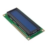 KOOKYE Módulo LCD, plug and play, kit sin soldadura, 5 V, en serie, IIC/I2C/TWI, 1602 16 x 2 caracteres, color blanco sobre fondo azul, retroiluminado, para Arduino UNO, R3, Mega 2560, Nano Due, Raspberry Pi