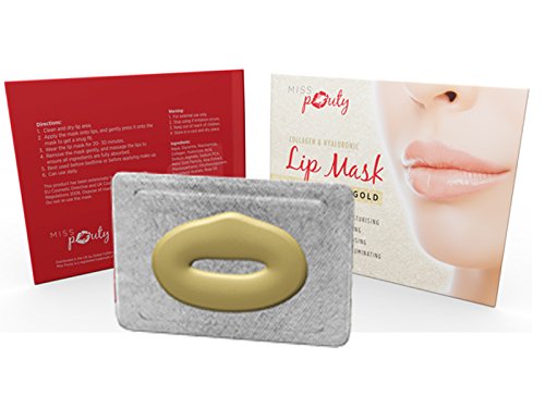 Gold Lip Mask x10 Collagen Hyaluronic Plumping Moisturising Soothing
