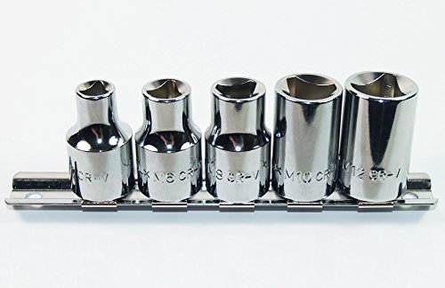Craft-Equip 5tlg. Dreikant Steckschlüsselsatz 1/2" Steckschiene M5-M12