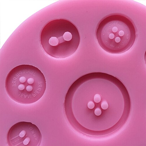 LYNCH Knopf-Form-DIY 3D-Fondant-Kuchen-Form-Backen-Werkzeuge für Hochzeitsdekoration,Rosa - 3