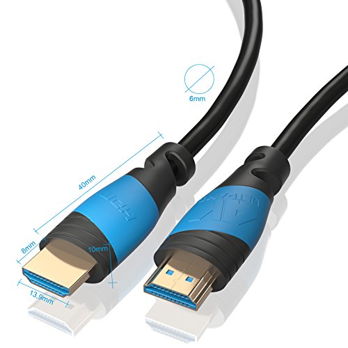 2m | HDMI-Kabel 2.0 a/b | 4K Ultra HD 2160p / Full HD 1080p | 3D / ARC / CEC | Ethernet | TV | PC/ Notebook | von JAMEGA - 2