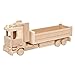 Produktbild XXL Holz Lkw " LKW mit Anhänger " zur Deko, Buche natur L / B / H 48 x 12 x 19,5 cm