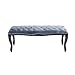 Produktbild Invicta Interior Edle Design Bank Boutique 115cm SAMT Silbergrau Sitzbank Bettbank Polsterbank