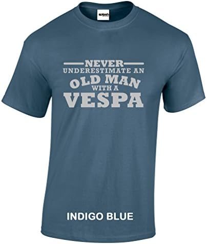 Never Underestimate an Old Man with A Vespa Mens Crew Neck Short Sleeve Custom Personalized T-Shirts