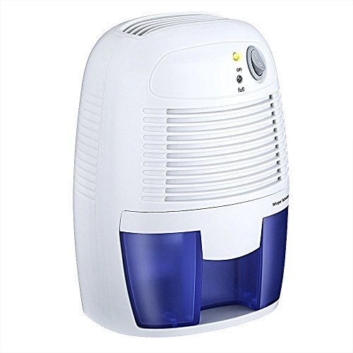 Mini Luftentfeuchter, HoLife Elektrischer Raumentfeuchter Lufttrockner 500ml Kapazität(Max.250ml/Tag) Kompakter und Tragbarer Dehumidifier mit LED Anzeige Bautrockner für Schlafzimmer, Büro, Badezimmer, Kinderzimmer, Küche, Garage,WC, usw.