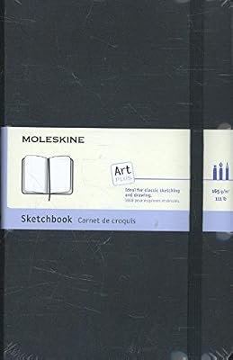 Moleskine Carnet de croquis Grand format Couverture rigide noire 13 x 21 cm