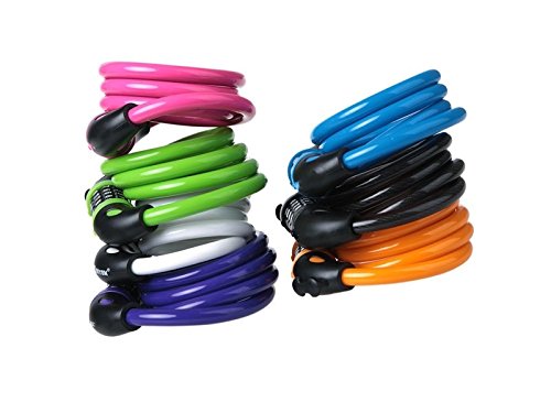 ATTOUPAN Fahrrad Lock Five-Digit Lock Sicherheit Kabel Lock Für Fahrrad draußen (grün)