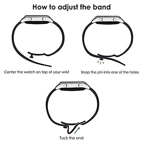 Para Gear S3 Correa Silicona  iBazal Gear S3 Frontier   Classic Watch Correa 22mm Banda de Silicona Suave para Samsung Gear S3 Frontier Classic SM-R760  Samsung Galaxy Watch 46mm  Moto 360 2nd Gen 46mm  Huawei Watch 2 Classic - Negro Verde