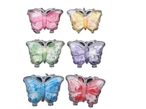 2 x butterfly shaped perspex box fragranced perfumed beauty bath soap flakes gift idea, many colours - by Fat-catz-copy-catz