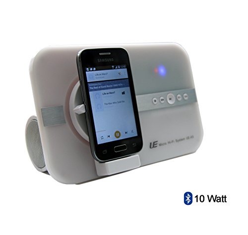10 Watt Micro Hi-Fi System für Samsung S4 S5 S3 S2 S6 A3 A5 Alpha K zoom POCKET 2 Trend Lite Young 2 DUOS TAB 3 SIII mini Note 4 Core J5 .. für Musik Video Bilder mit Micro USB & Bluetooth Soundsystem Lautsprecher Sound Tube Fernbedienung – weiß white weiss - 5