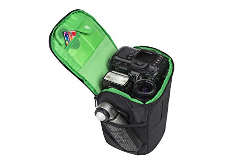 RIVACASE SLR Colttasche – Elegante Tragetasche mit verstellbaren Trennwänden und Zubehörfächern – Schwarz - 9