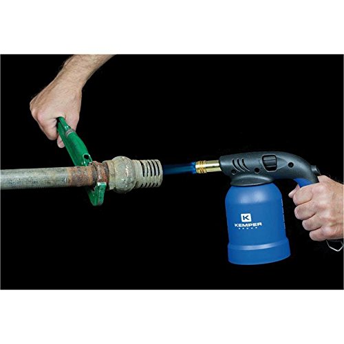 Kemper Lötlampe mit Piezo Zündung Lötbrenner Bunsenbrenner inkl. 4 x Gas Kartusche - 4