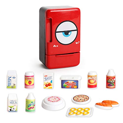 Preisvergleich Produktbild OviTop Haushaltsspielzeug Kinder, Kinderküche Spielzeug Haushalt Simulation Geräte für Kinder Rollenspiele - Kühlschrank
