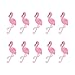 Produktbild Qinlee 10pcs Bügeln Aufnäher Cartoon Flamingo Stil Aufbügler Patches Applique Bügelbild Applikationen DIY Nähen für T-Shirt Jeans Kleidung