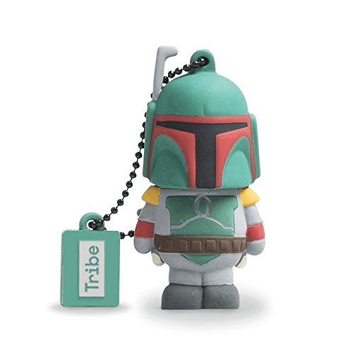 Tribe Disney Star Wars Boba Fett - Memoria USB 2.0 de 8 GB Pendrive Flash Drive de Goma con Llavero