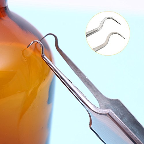 SelfTek Mitesserentferner Edelstahl Pickel Entferner Clips Gebogene Nadel - 4