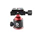Produktbild geklok Stativ Mini Ball Kopf Stativanschluss head-metal Kugelkopf 360 ° Pan 90 ° Tilt Stativanschluss  Max laden 19.8pounds Kugelkopf für Stativ, Einbeinstativ, Slider, DSLR-Kamera, Camcorder, height:7cm