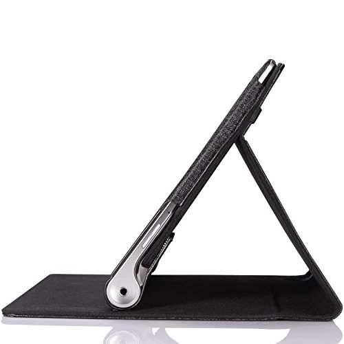 MoKo Lenovo Yoga 10 HD+/Yoga 10 Hülle Case – PU Leder Tasche Ständer Schutzhülle Ledertasche Etui Smart Cover mit Stylus-Halterung für Yoga 10 HD+ 10 Zoll HD Android 4.3 Jelly Bean Tablet,Schwarz - 6