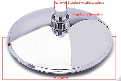 w71 Regenbrause Tropenschauer Kopfbrause, Regendusche, Duschkopf Brausekopf neu - 3