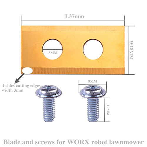30X Titanium Coated Robot Mower Replacement Blades fit WORX ROBOT LAWN MOWER - 2