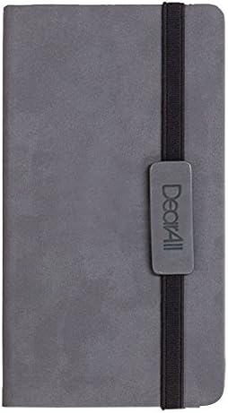 Leather Journal Notebook, ANGGO Business Notebook Leather Bound Daily Notepad, Casual Notebook with Leather Cover, Classic Travel Diary Sketchbook (Gray / A6)