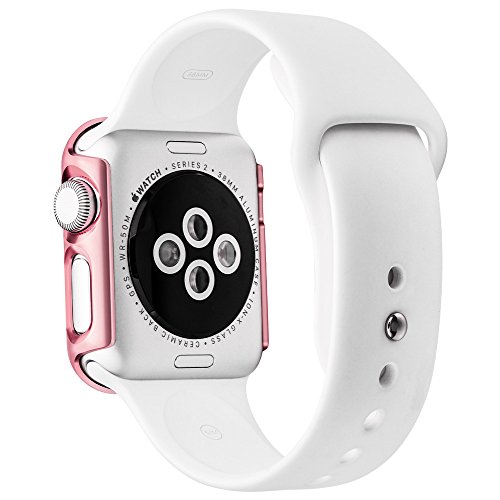 Pinhen Apple Watch Funda Series 2 HOCO Funda Protector de Pantalla de Met  lico Ligero para Apple Watch Series 2  38MM Rose 