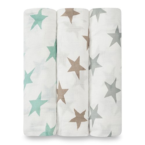 aden + anais 9207G Silky Soft Swaddles Milky Way, 3er pack - 3