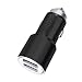 Produktbild I-Sonite (schwarz) Quick Charge Dual-Port-USB-Voll-Aluminium-Gehäuse Auto-Ladegerät Adapter (3,1A / 24W) mit Bruch-Glas-Sicherheits-Hammer für Leeco Le Pro 3 AI Ausgabe