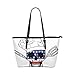 Produktbild Cartoon Schädel Toque Messer Große Leder Tragbare Top Griff Hand Totes Taschen Kausalen Handtaschen Mit Reißverschluss Schulter Einkaufen Geldbörse Gepäck Organizer Für Dame Mädchen Frauen