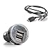 Produktbild Für Blaupunkt-Navis: doppelter USB-Ladestecker (2 Ampere) zum Aufladen Ihres Travelpilot 43 EU AMW | 51 V EU LMU | 51 Alpha EU LMU | 53 Alpha EU LMU | 53 EU LMU über Auto-Zigarettenanzünder – mit USB-Ladekabel zum Verbinden