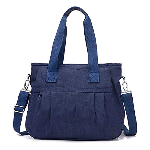Preisvergleich Produktbild HKJhk Multi-Taschen-beiläufige Art- und Weisehandtasche Wasserdichte Nylon-große Kapazität tragbare Schulter Messenger Bag (Farbe : Marine)