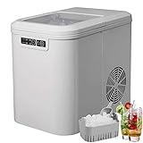 Gießen Sie einfach Wasser in den Tank, wählen Sie die Größe der Eiswürfel und nach einer Weile sind die Würfell fertig.