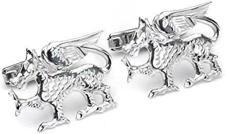 Sayers LondonSterling Silver Dragon Swivel Back Cufflinks