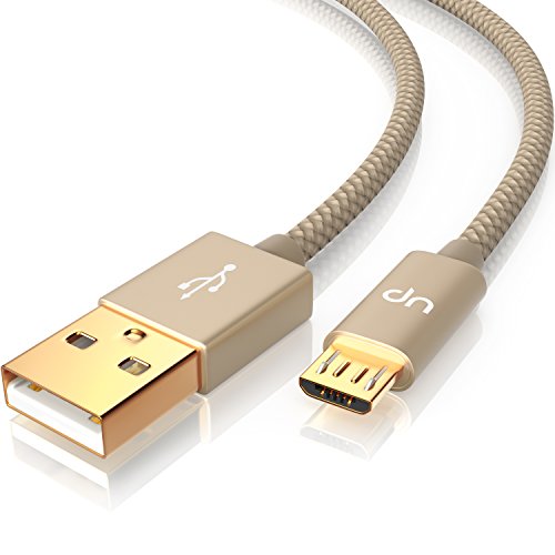 Uplink – 0,5m Premium Micro USB auf USB Kabel mit Metallstecker + Nylonmantel / besonders strapazierfähig | flexibles Lade- und Datenkabel mit vergoldeten Kontakten für Android, Samsung, HTC, Motorola, Nokia, LG, HP, Sony, Blackberry und mehr